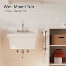 Mason 24" x 19" High-Back Farmhouse Laundry Sink, Vitreous China Wall-Mount Utility Sink! (NEW IN BOX)