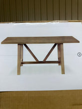Grant Wood Dining Table Rustic Beige - Finch: Modern Farmhouse Style, Seats Six, Trestle Base! (NEW IN BOX - TABLE ONLY!)