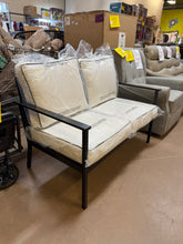 Searsburg Aluminum Deep Seating Outdoor Patio Loveseat - Black - Threshold! (NEW IN BOX)