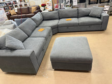 Thomasville Bryden Fabric Sectional with Storage Seats and Ottoman! (BRAND NEW - DEPARTMENT STORE FLOOR MODEL)