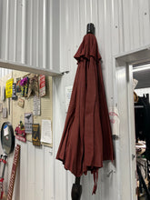 7-1/2 ft. Aluminum Push Tilt Patio Market Umbrella in Terrace Adobe Olefin, Red/Marron! (NEW)