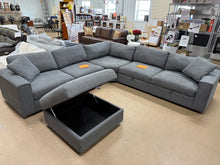 Thomasville Bryden Fabric Sectional with Storage Seats and Ottoman! (BRAND NEW - DEPARTMENT STORE FLOOR MODEL)