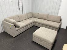 Thomasville Tisdale Fabric Sectional with Storage Ottoman!! BRAND NEW - LIGHT GREY!