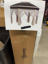 Outsunny 13 ft. x 13 ft. Pop Up Gazebo, Hexagonal Canopy Shelter with 6 Zippered Mesh Netting, Beige! (NEW IN BOX)!