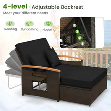 Patio Rattan Daybed Set w/ Cushioned Loveseat & Storage Ottoman! (NEW IN BOX)
