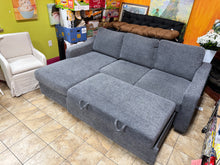 Coddle Cameron Convertible Sofa with Reversible Chaise and Storage, Grey! (NEW) - (REVERSIBLE CHAISE OTTOMAN!)