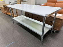 Woodford NSF Certified Stainless Steel Prep and Work Table with Undershelf! (NEW & ASSEMBLED - DENTED)