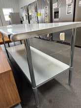 Woodford NSF Certified Stainless Steel Prep and Work Table with Undershelf! (NEW & ASSEMBLED - DENTED)