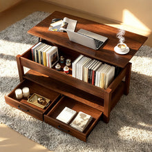 Lift Top Coffee Table with Drawers and Hidden Compartment, Brown! (NEW IN BOX)