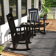 Oxing HDPE Outdoor Rocking Chair (Set of 2), Black! (NEW IN BOX!)