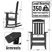 Oxing HDPE Outdoor Rocking Chair (Set of 2), Black! (NEW IN BOX!)