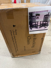Oxing HDPE Outdoor Rocking Chair (Set of 2), Black! (NEW IN BOX!)