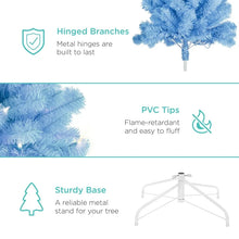 Best Choice Products 6ft Pre-Lit Baby Blue Christmas Tree, Artificial Holiday Decoration w/ 250 Lights! (NEW IN BOX)