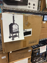 Karl Home 25.98 in. Wood Fired Outdoor Pizza Oven in Black! (NEW IN BOX)