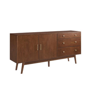 Walker Edison 70" Mid-century Modern 3-Drawer, 2-Door Sideboard - Walnut! (New in the Box)