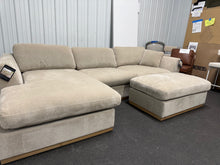 Henredon Caley Reversible Sofa Chaise with Ottoman