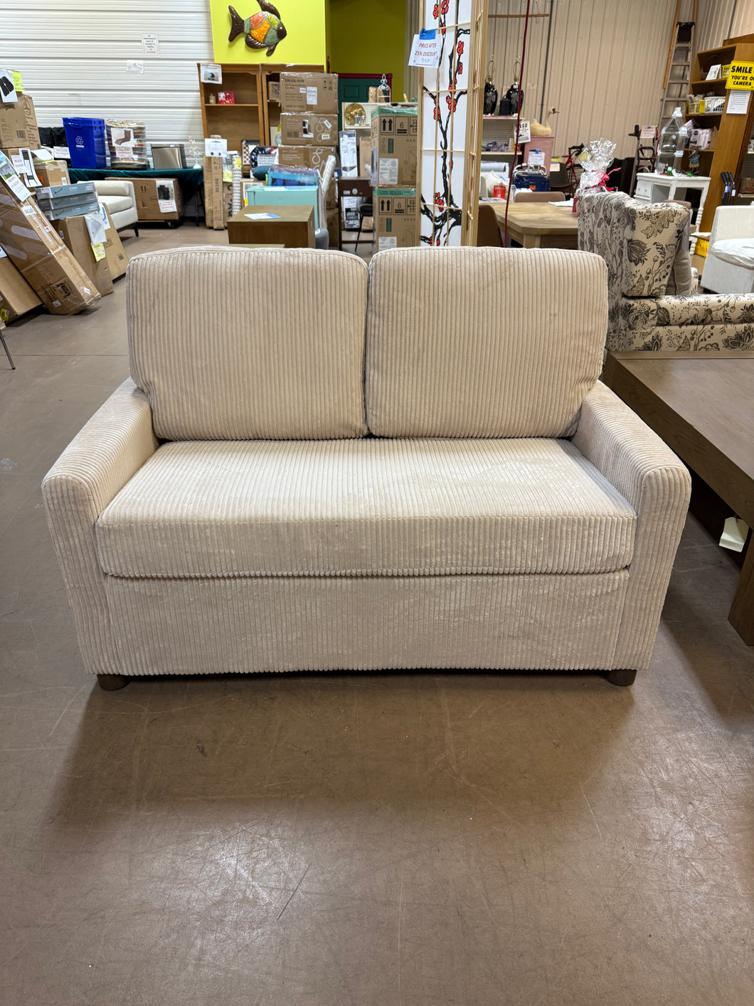 Durham 53.5 in. Beige Polyester Twin Size Sofa Bed! (NEW)