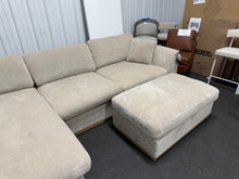 Henredon Caley Reversible Sofa Chaise with Ottoman