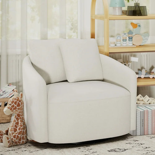 Beautiful Drew Kids Accent Chair by Drew Barrymore, Cream Bouclé Fabric! (NEW IN BOX)