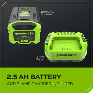 Greenworks 60V 16" Carbon Fiber Shaft String Trimmer with (1) 2.5 Ah Battery & 3A Charger! (NEW)