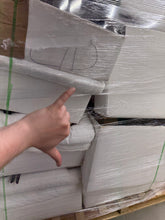 SALVAGE SPECIAL LOWELL 8PC SECTIONAL - ALL WHITE - NEW NEVER USED - DRAGGED ON FLOOR OF PREVIOUS WAREHOUSE - HAS DIRT SPOTS RANDOMLY ALL OVER!