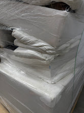 SALVAGE SPECIAL LOWELL 8PC SECTIONAL - ALL WHITE - NEW NEVER USED - DRAGGED ON FLOOR OF PREVIOUS WAREHOUSE - HAS DIRT SPOTS RANDOMLY ALL OVER!