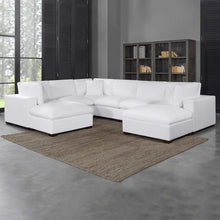 SALVAGE SPECIAL LOWELL 8PC SECTIONAL - ALL WHITE - NEW NEVER USED - DRAGGED ON FLOOR OF PREVIOUS WAREHOUSE - HAS DIRT SPOTS RANDOMLY ALL OVER!