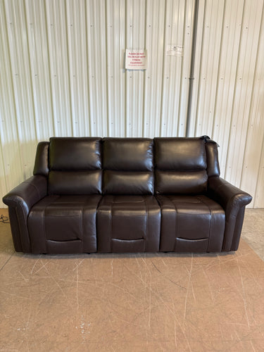 Alba Leather Power Reclining Sofa with Power Headrests! (BRAND NEW OUT OF THE BOX)