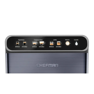 Chefman 20-Bar, 2-Cup Black Stainless Espresso Machine! (USED ONCE - LIKE NEW)