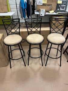 TMS Avery Bar Stool with Swivel & Adjustable Height, Brown, Set of 3! (NEW IN BOX)
