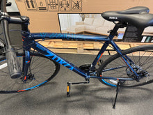 24 Speed Hybrid Bike for men Women, Commuter Bike, Road Bike with 700C Wheels Dual Disc Brakes, Blue! (NEW & ASSEMBLED)