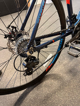 24 Speed Hybrid Bike for men Women, Commuter Bike, Road Bike with 700C Wheels Dual Disc Brakes, Blue! (NEW & ASSEMBLED)