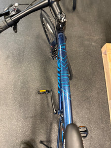 24 Speed Hybrid Bike for men Women, Commuter Bike, Road Bike with 700C Wheels Dual Disc Brakes, Blue! (NEW & ASSEMBLED)