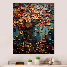 Colorful Tree Embracing Nature Magic - Tree Metal Wall Art