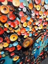 Colorful Tree Embracing Nature Magic - Tree Metal Wall Art