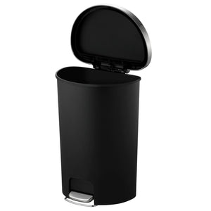 Better Homes & Gardens 14.5-gal Plastic Semi Round Kitchen Step Trash Can, Black**New**