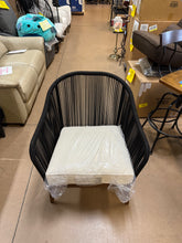 Black/Brown Outdoor Accent Chair W/Cushion! (NEW - SINGLE CHAIR!)