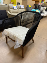 Black/Brown Outdoor Accent Chair W/Cushion! (NEW - SINGLE CHAIR!)