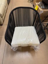 Black/Brown Outdoor Accent Chair W/Cushion! (NEW - SINGLE CHAIR!)