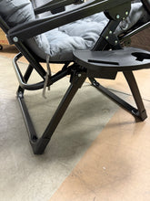 Outsunny Zero Gravity Chair, Folding Reclining Lounge Chair with Padded Cushion, Side Tray for Indoor and Outdoor, Supports up to 264lbs, Gray! (NEW)