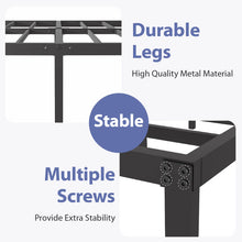 Turberville 16'' Black Metal Platform Bed Frame With 11-leg-support, No Box Spring Needed, Queen Size! (NEW IN BOX)