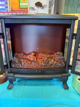 25 in. Electric Fireplace Wood Stove, Freestanding Fireplace Heater with Realistic Flames, Adjustable Brightness! (BRAND NEW)