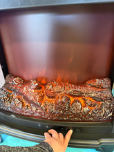 25 in. Electric Fireplace Wood Stove, Freestanding Fireplace Heater with Realistic Flames, Adjustable Brightness! (BRAND NEW)