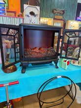 25 in. Electric Fireplace Wood Stove, Freestanding Fireplace Heater with Realistic Flames, Adjustable Brightness! (BRAND NEW)