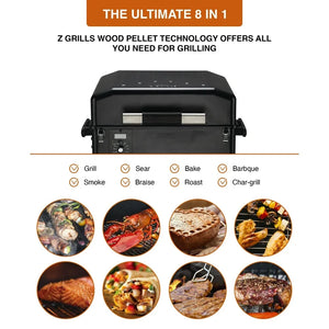 Z GRILLS ZPG-200A Portable Pellet Grill & Electric Smoker – Camping BBQ Combo with Auto Temperature Control! (NEW IN BOX)
