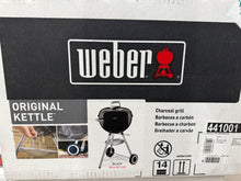 Weber 18" Original Kettle Charcoal Grill 441001 Black: Porcelain-Enamel Lid, Weather-Resistant! (NEW IN BOX)