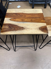 Tristan Sheesham Wood and Iron Base Nesting Tables