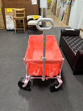 Flat Folding Wagon without Cargo Net, Coral! (NEW - SMALL SMUDGE INSIDE)