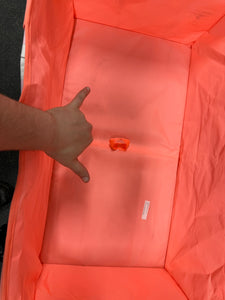 Flat Folding Wagon without Cargo Net, Coral! (NEW - SMALL SMUDGE INSIDE)