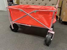 Flat Folding Wagon without Cargo Net, Coral! (NEW - SMALL SMUDGE INSIDE)